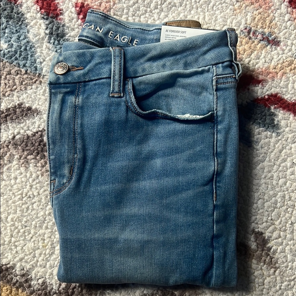 American Eagle Outfitters Blue Jeggings with Classic Denim Look